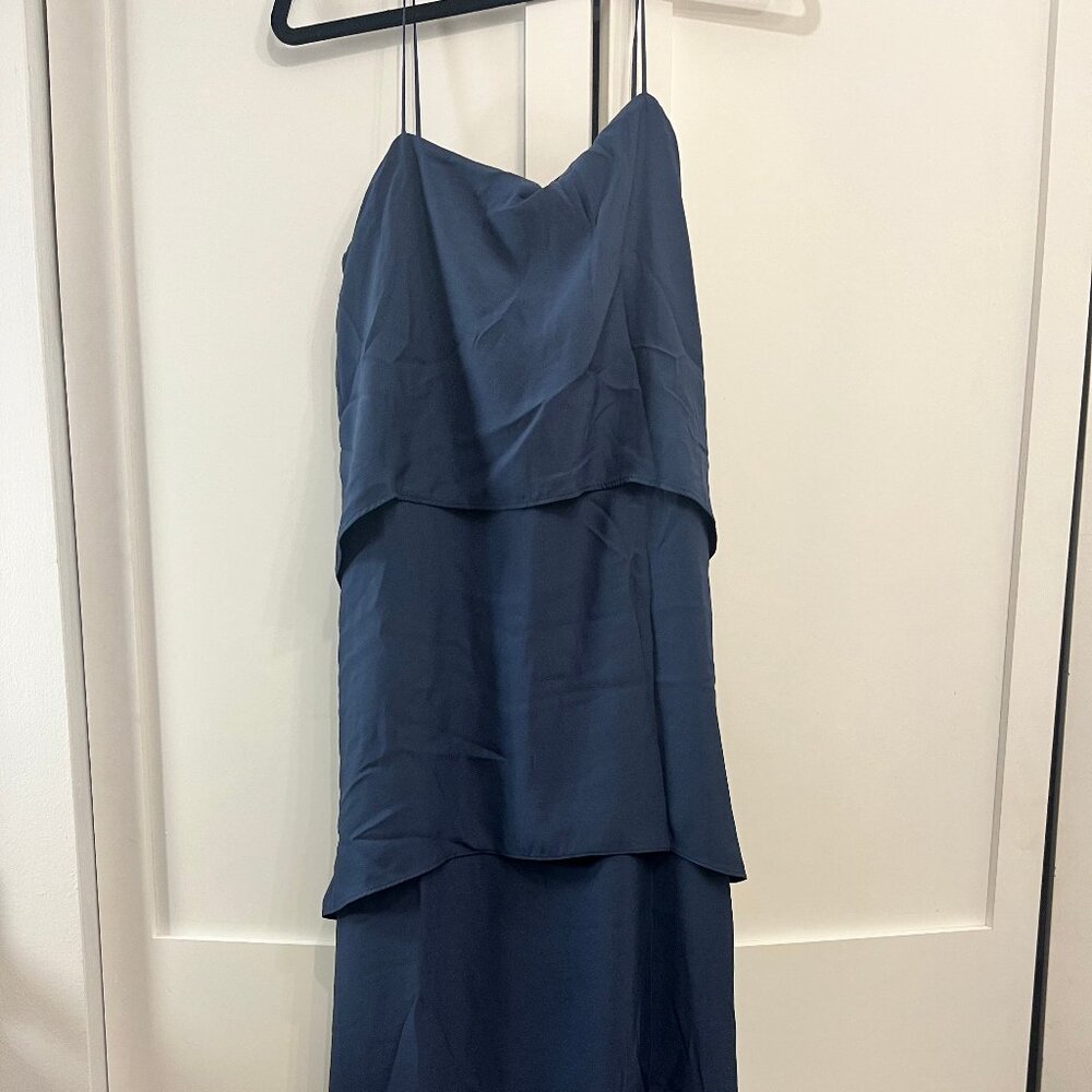 Banana Republic Tiered Midi Dress - Navy blue 10P NWT